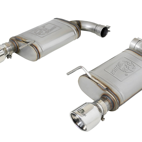 aFe MACH Force-Xp SS Axle Back Exhaust w/Polished Tips 15-17 Ford Mustang GT V8-5.0L aFe MACH Force-Xp SS Axle Back Exhaust w/Polished Tips 15-17 Ford Mustang GT V8-5.0L