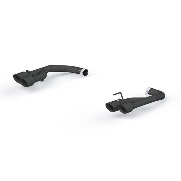 MBRP 18-19 Ford Mustang GT 2.5in Black Coated Non Active Dual Axle Back Exhaust - 4in Dual Wall Tips