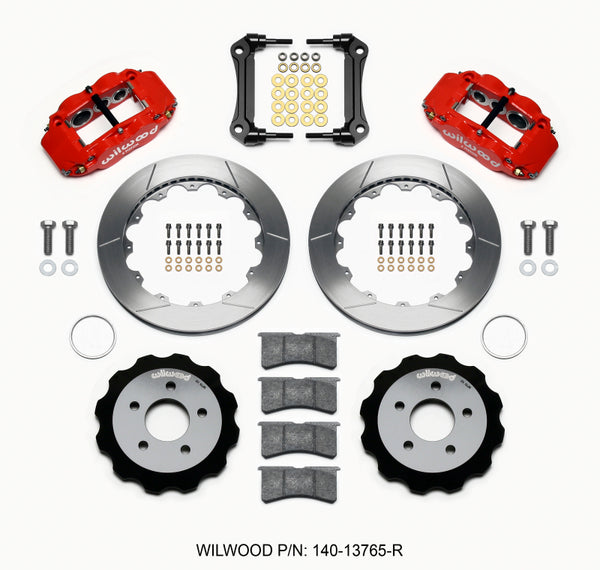 Wilwood Narrow Superlite 6R Front Hat Kit 13.06 Red 1964-1970 Ford Mustang w/ DSE Suspension