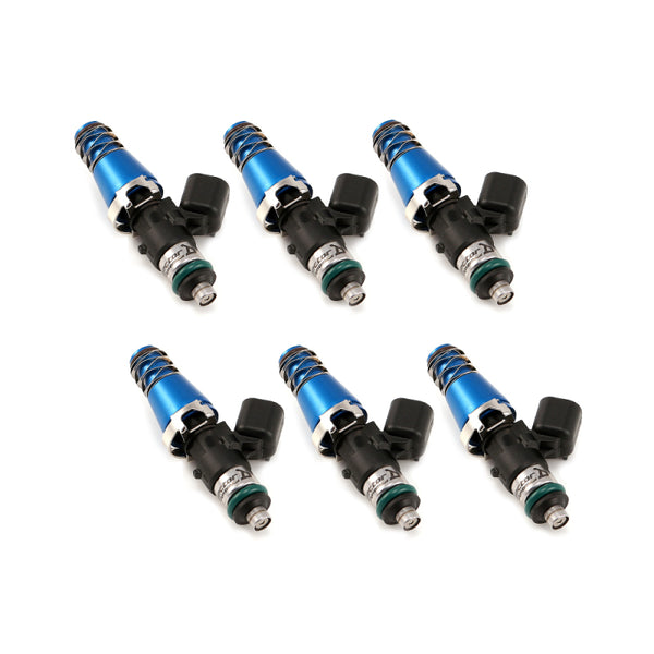 Injector Dynamics 1700cc Injectors - 60mm Length - 11mm Blue Top - 14mm Lower O-Ring (Set of 6) Injector Dynamics 1700cc Injectors - 60mm Length - 11mm Blue Top - 14mm Lower O-Ring (Set of 6)