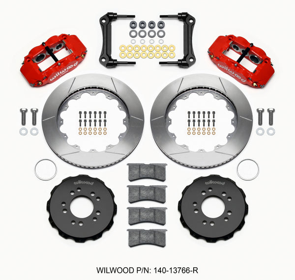 Wilwood Narrow Superlite 6R Front Hat Kit 14.00 Red 1964-1970 Ford Mustang w/ DSE Suspension