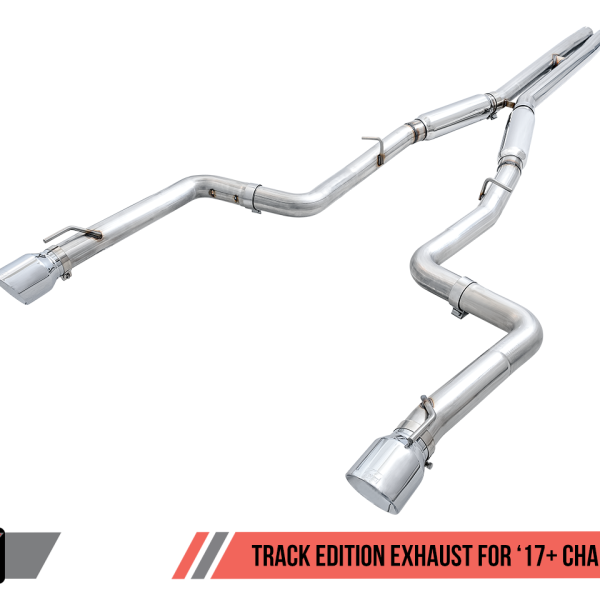 AWE Tuning 17+ Dodge Charger 5.7 Track Edition Exhaust - Diamond Black Tips AWE Tuning 17+ Dodge Charger 5.7 Track Edition Exhaust - Diamond Black Tips