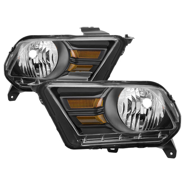 xTune Ford Mustang 10-14 (Non HID) OEM Style Headlights - OEM Black HD-JH-TCOL14-OE-L