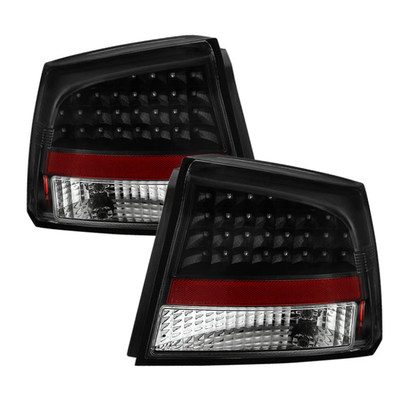 Xtune Dodge Charger 06-08 LED Tail Lights Black ALT-JH-DCH05-LED-BK