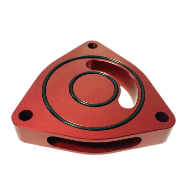 Torque Solution Blow Off BOV Sound Plate (Red): Dodge Caliber SRT-4 08-09