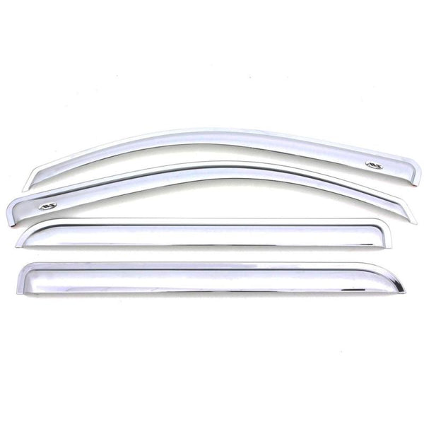 AVS 09-18 Dodge RAM 1500 Quad Cab Ventvisor Front & Rear Window Deflectors 4pc - Chrome