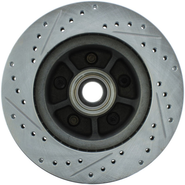 StopTech 68-69 Ford Mustang Left Slotted & Drilled Brake Rotor - Front