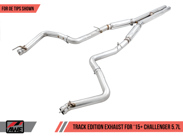 AWE Tuning 15+ Dodge Challenger 5.7 Touring Edition Exhaust - Resonated - Stock Tips