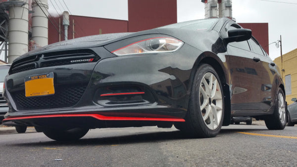 Rally Armor 2013-2016 Dodge Dart UR Black Mud Flap w/ Grey Logo