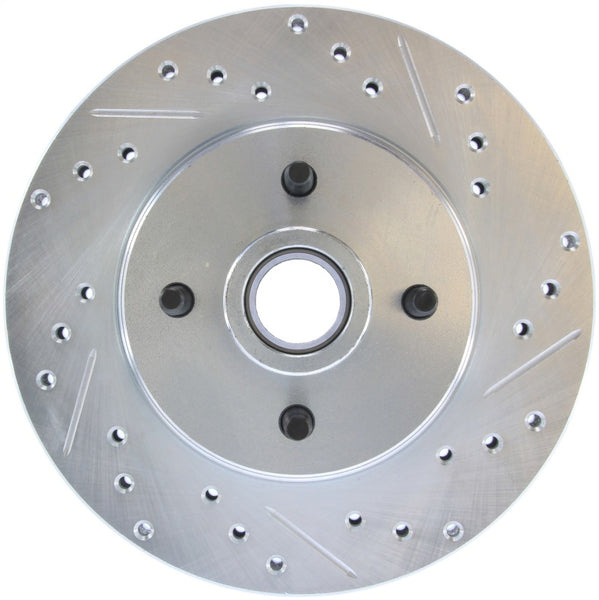 StopTech Select Sport 90-93 Ford Mustang 8 Cyl (Exc Cobra Rr Disc) Slotted/Drilled Left Front Rotor