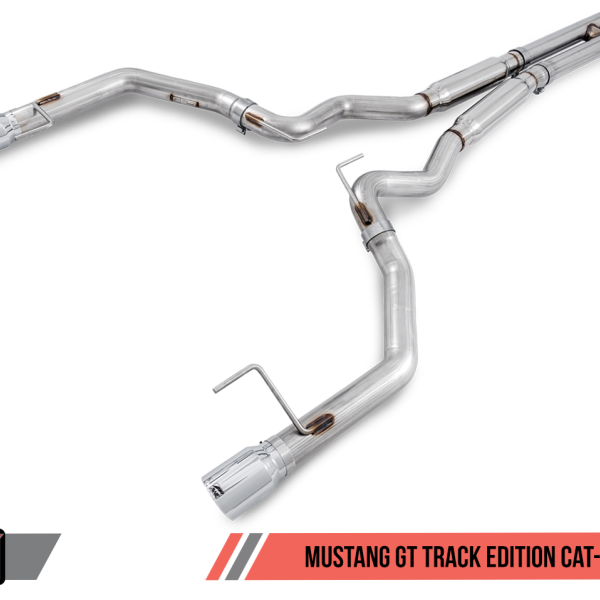 AWE Tuning S550 Mustang GT Cat-back Exhaust - Track Edition (Chrome Silver Tips)