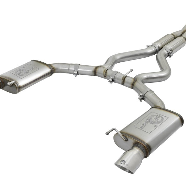 aFe MACHForce XP 3in Sport Tone Cat-Back Exhausts w/ Polished Tips 15-17 Ford Mustang V6/V8