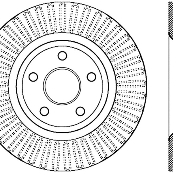 Stoptech 11-20 Dodge Durange Front Premium Cryostop Brake Rotor