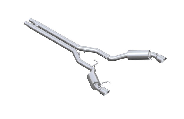 MBRP 15 Ford Mustang GT 5.0 3in Cat Back Dual Split Rear Race Version 4.5in Tips - Aluminized