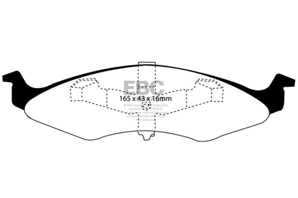 EBC 94-96 Dodge Neon 2.0 (4 Stud Wheels) Greenstuff Front Brake Pads