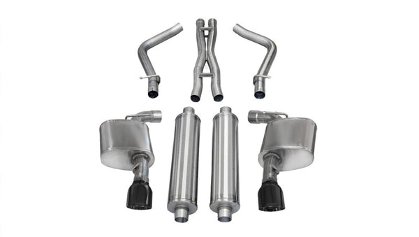 Corsa 12-13 Dodge Charger SRT-8 6.4L V8 Black Sport Cat-Back Exhaust