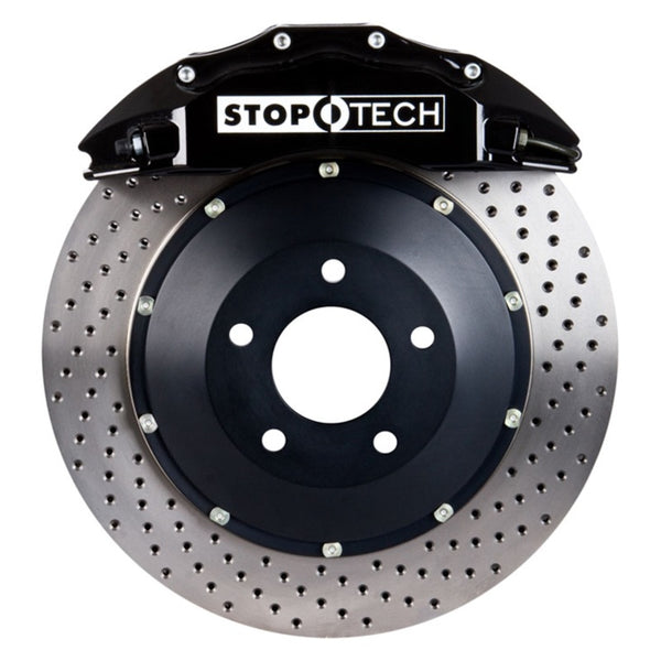 StopTech 09-13 Dodge Challenger SRT-8 Front BBK w/ Black ST-60 Calipers Drilled 380x32mm Rotors