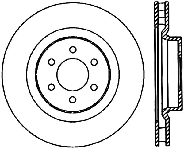 StopTech 92-02 Dodge Viper Drilled Front Right Cryo Rotor