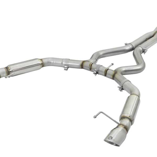 aFe MACHForce XP 3in Aggressive Toned Cat-Back Exhausts w/ Polished Tips 15-17 Ford Mustang V6/V8