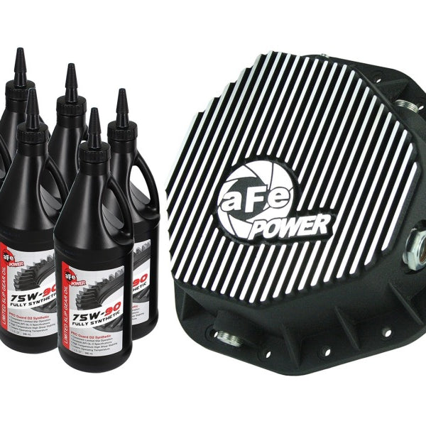 aFe Power Cover Rear Differential w/ 75W-90 Gear Oil Dodge Diesel Trucks 03-05 L6-5.9L