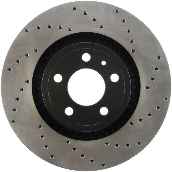 StopTech Cross Drilled Sport Brake Rotor - 2015 Ford Mustang Non-Brembo - Front Left