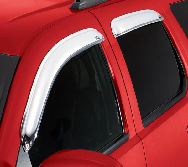 AVS 08-18 Dodge Journey Ventvisor Outside Mount Front & Rear Window Deflectors 4pc - Chrome