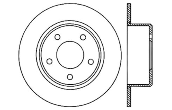 StopTech 05-13 Chrysler300/300C / 09-12 Dodge Challenger Rear Left Drilled & Slotted Rotor