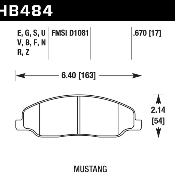 Hawk 05-10 Ford Mustang GT & V6 / 07-08 Shelby GT HT-10 Race Front Brake Pads