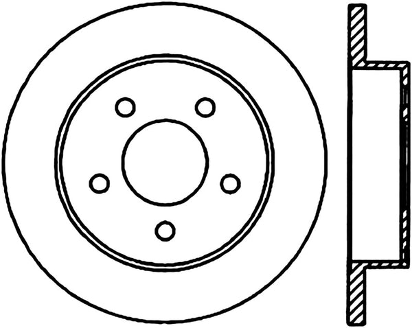 StopTech Power Slot 94-02 Mustang (Excl Cobra)/03-04 Mustang Base/GT Rear Right Cryo Slotted Rotor