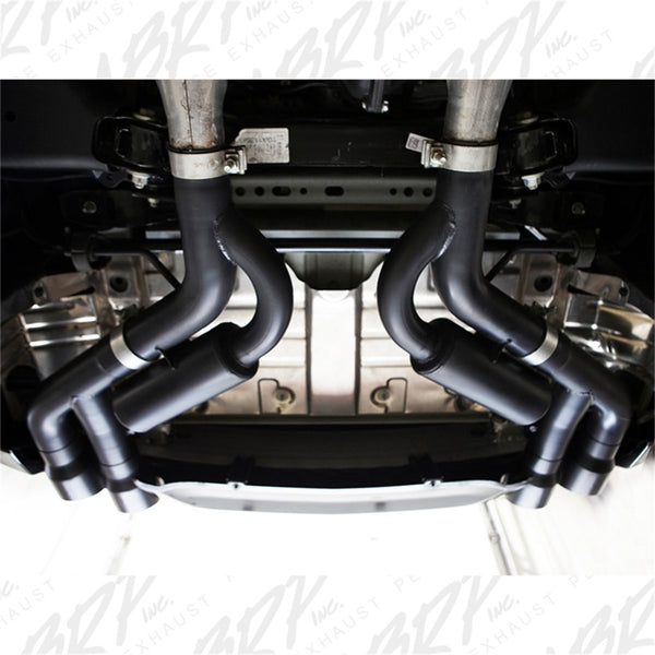 MBRP 18-19 Ford Mustang GT 2.5in Black Coated Non Active Dual Axle Back Exhaust - 4in Dual Wall Tips