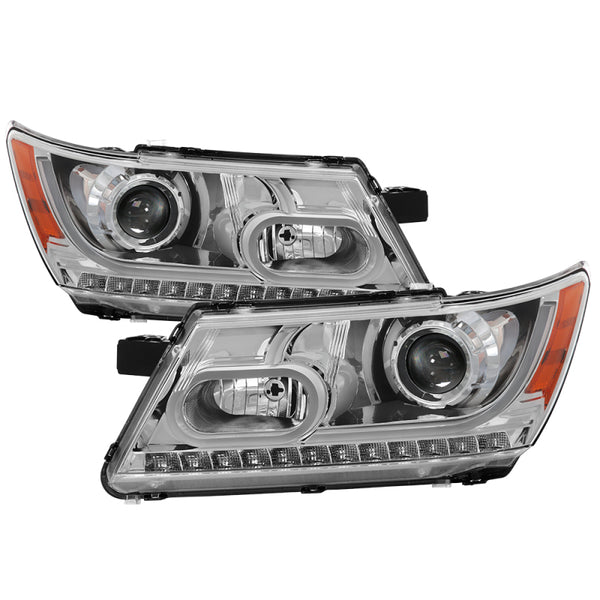 xTune Dodge Journey 2009-2014 Light Bar DRL Projector - Black PRO-JH-DJ09-LBBRL-C