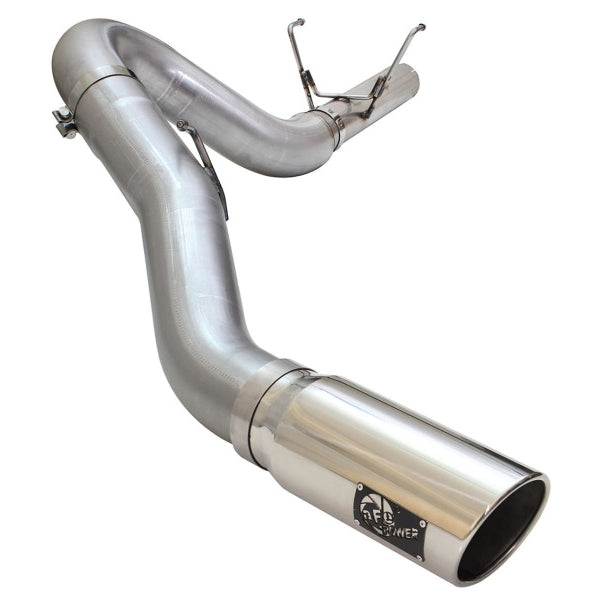 aFe MACHForce XP Exhaust Large Bore 5in DPF-Back SS 13-15 Dodge Trucks L6-6.7L (td) *Polish Tip