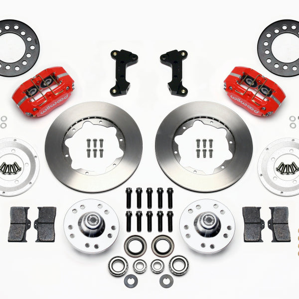 Wilwood Dynapro Dust-Boot Front Kit 11.00in Red 74-80 Pinto/Mustang II Disc Spindle only