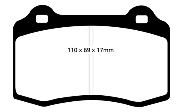 EBC 92-00 Dodge Viper 8.0 Yellowstuff Front Brake Pads