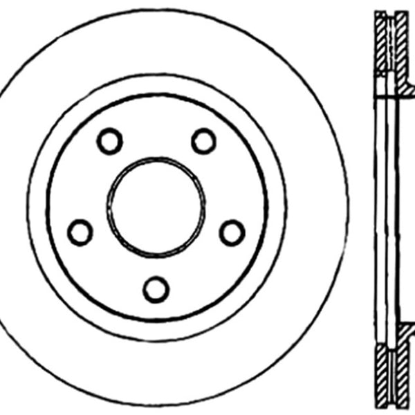 StopTech Power Slot 04-09 Dodge Durango / 02-05 Ram 1500 Front Left Slotted Cryo Rotor