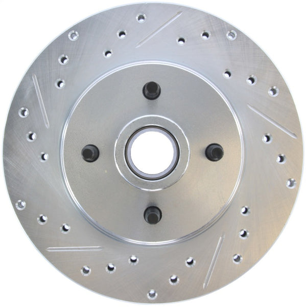 StopTech Select Sport 90-93 Ford Mustang 8 Cyl (Exc Cobra Rr Disc) Slotted/Drilled Right Front Rotor