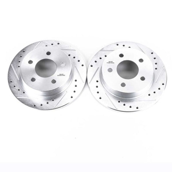 Power Stop 94-04 Ford Mustang Rear Evolution Drilled & Slotted Rotors - Pair