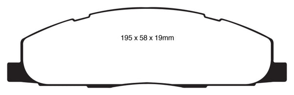 EBC 09-11 Dodge Ram 2500 Pick-up 5.7 2WD/4WD Yellowstuff Rear Brake Pads