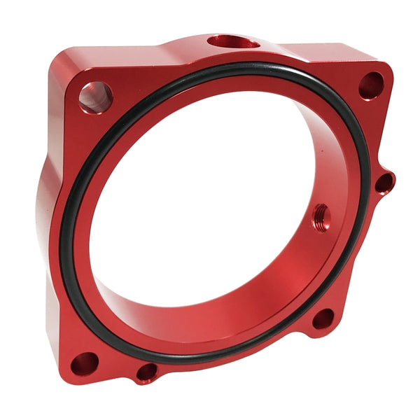 Torque Solution Throttle Body Spacer (Red): Dodge Challenger R/T / SRT8 2011-2012 V8-5.7/6.4L
