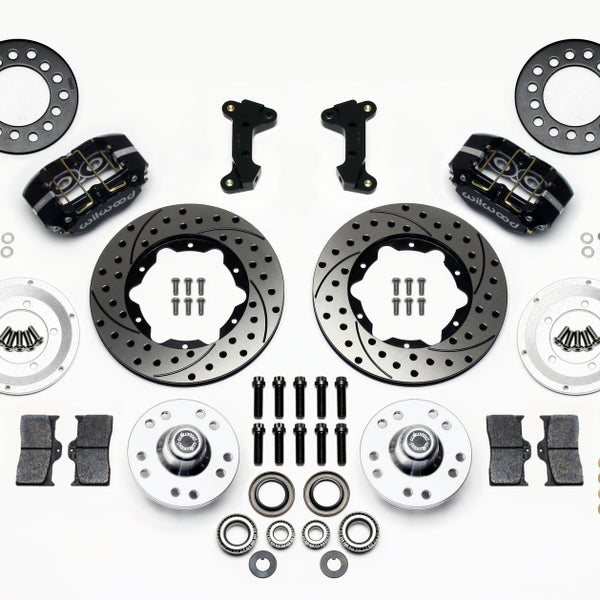 Wilwood Dynapro Dust-Boot Front Kit 11.00in Drilled 74-80 Pinto/Mustang II Disc Spindle only