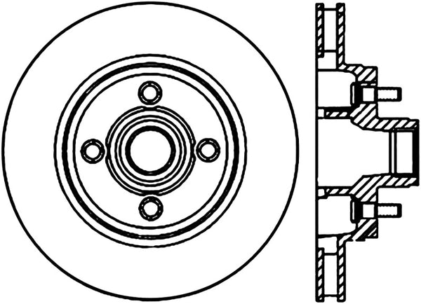 StopTech Power Slot 90-93 Ford Mustang 8cy (Exc Cobra Rear Disc) Front Right Slotted Cryo Rotor