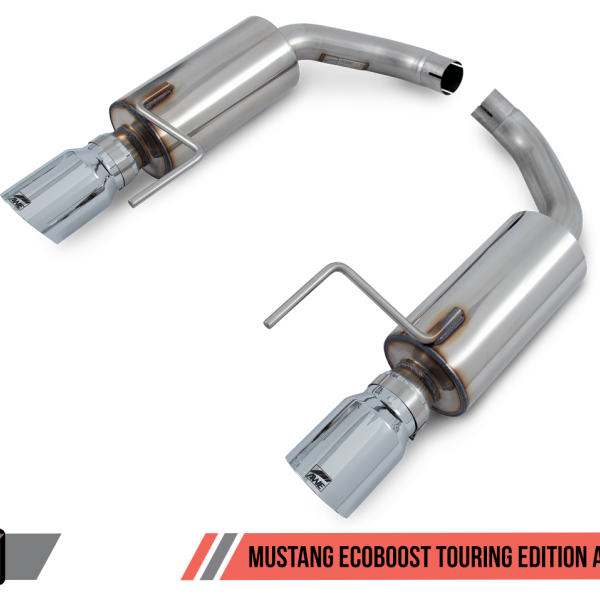 AWE Tuning S550 Mustang EcoBoost Axle-back Exhaust - Touring Edition (Diamond Black Tips)