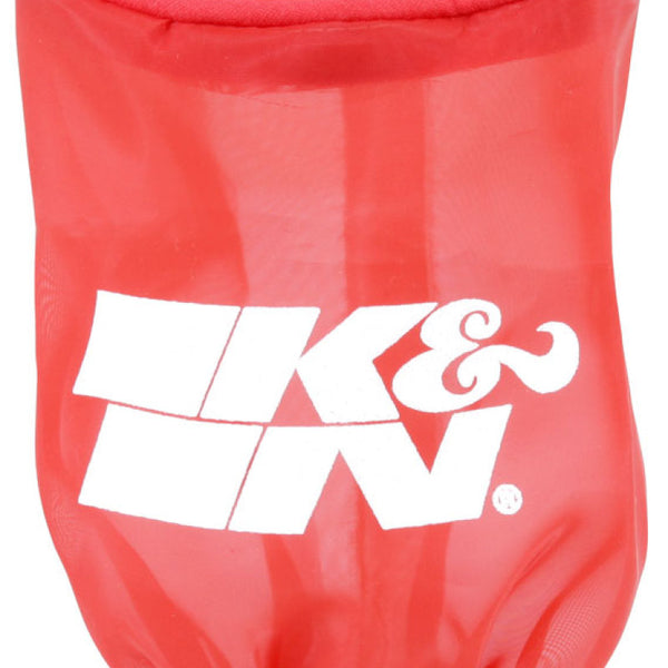 K&N Drycharger Air Filter Wrap - Round Straight - Red Closed Top 3in Inside Dia x 4in Height