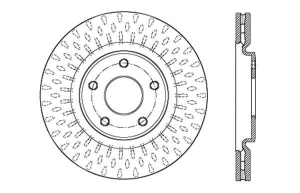 StopTech 12-20 Dodge Grand Caravan Sport Drilled Left Front Rotor