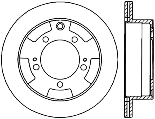 StopTech 91-96 Dodge Stealth 2WD / 90-99 Mitsubishi 3000GT Right Rear Slotted & Drilled Rotors