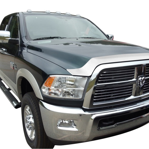 AVS 10-18 Dodge RAM 2500 Aeroskin Low Profile Hood Shield - Chrome