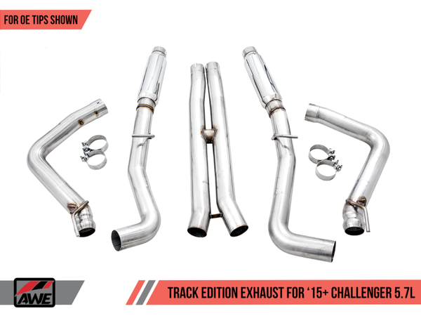 AWE Tuning 15+ Dodge Challenger 5.7 Touring Edition Exhaust - Resonated - Stock Tips