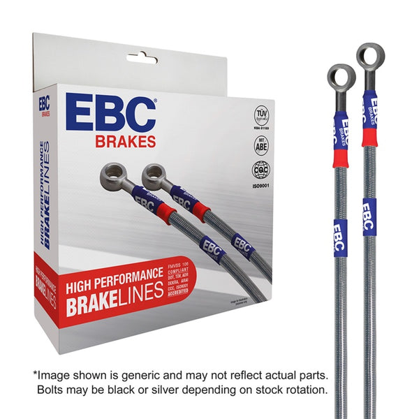 EBC 94-99 Dodge Ram 1500 (2WD) 3.9L (w/4 Wheel ABS) Stainless Steel Brake Line Kit