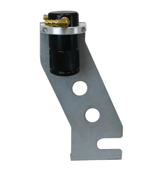 Moroso 87-93 Ford Mustang Air/Oil Separator Catch Can - Small Body - Billet Aluminum - Black Finish