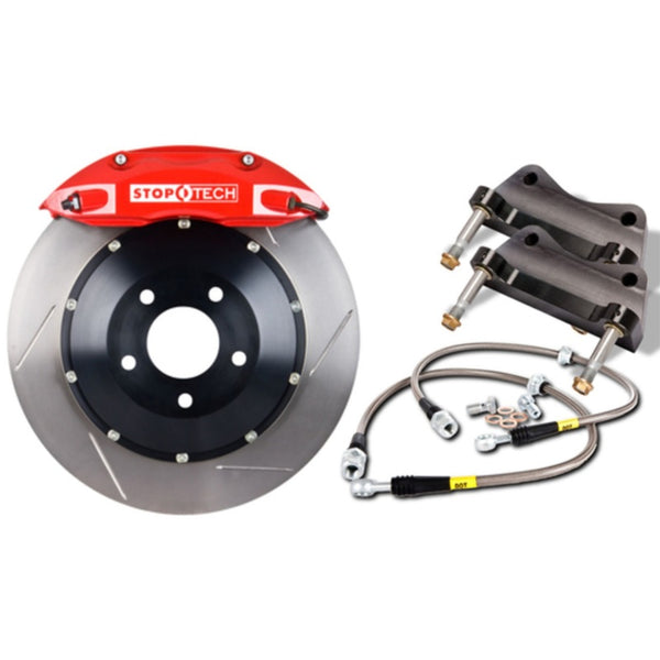 StopTech 07-09 Ford Mustang Shelby GT500 Front BBK w/ Red ST-60 Calipers Slotted 380x32mm Rotors